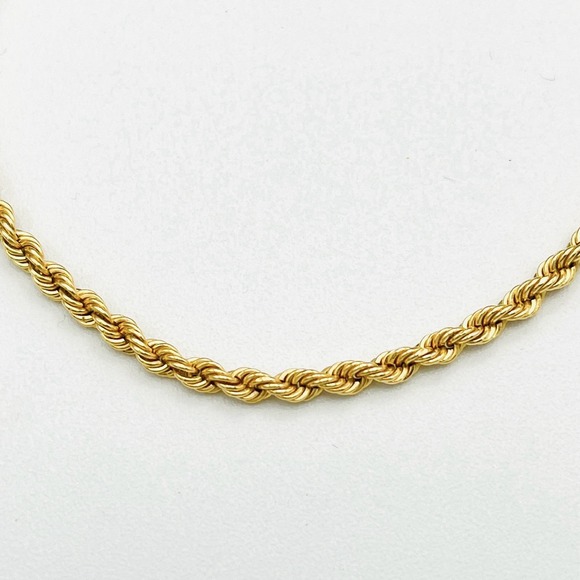 Ross Simons Italian 2.7mm 18kt Yellow Gold Rope Chain Bracelet 7.5" 2g 750 AR ⭐️ - Picture 5 of 9